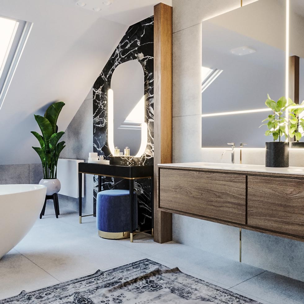 3DRendeer - Belsőépítészet - pesthidegkut- 3D Interior-fürdőszoba