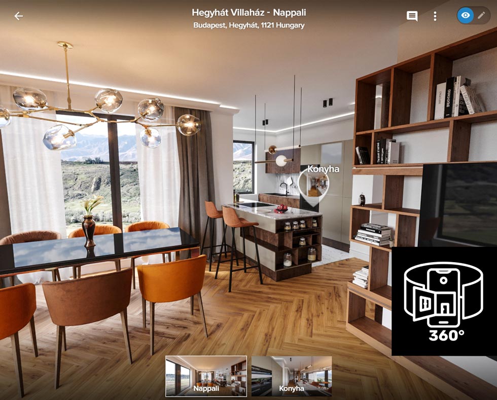 panoráma kép - 3D 360 fokos kép - 3DRendeer