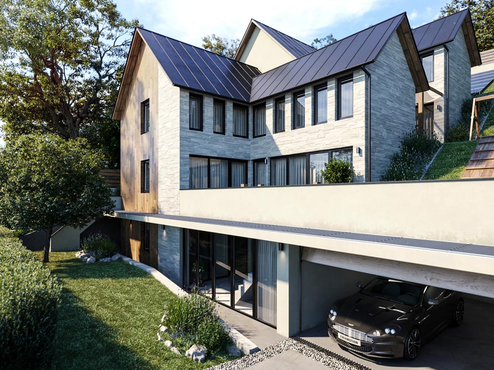 3D exterior - Ürömi társasház 3D látványtervezése -3DRendeer