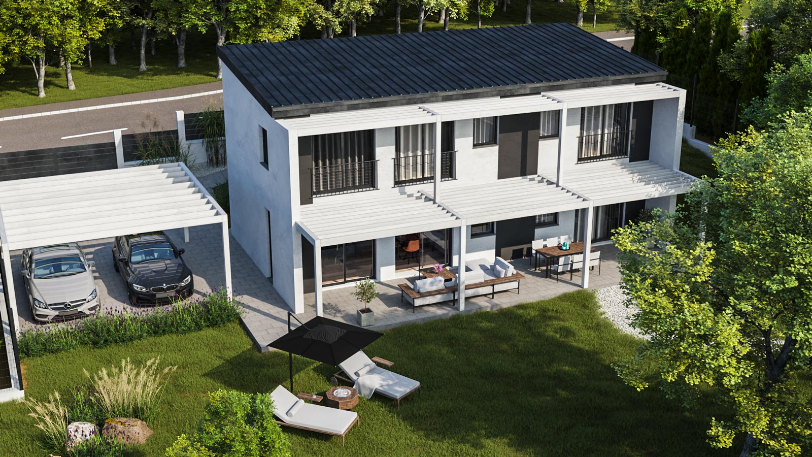 Homlokzat 3D látványtervezése - 3DRendeer